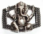 Design Gürtelschnalle Ganesha Hindu Gottheit - Made in Italy - vorne